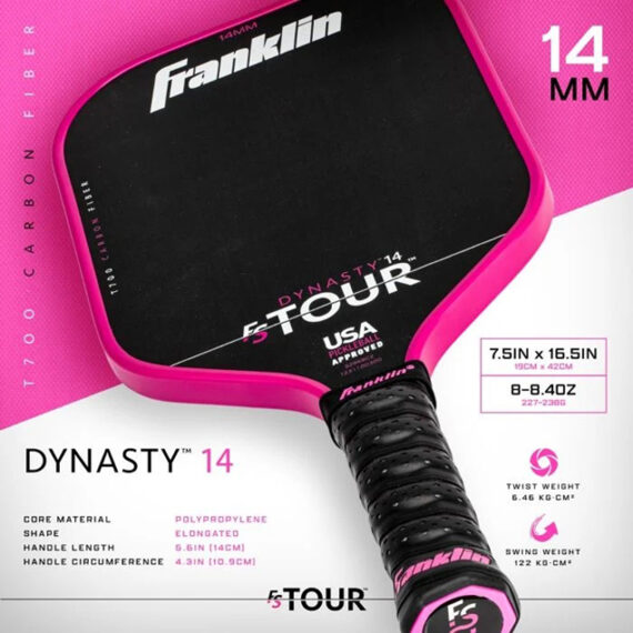 vot pickleball franklin fs tour dynasty 14mm pink chinh hang 2