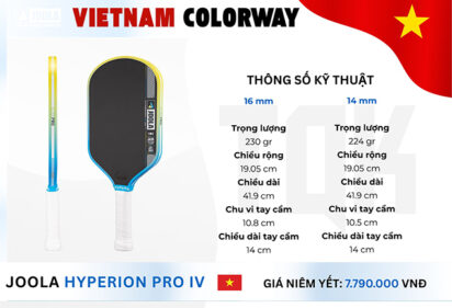 vot pickleball joola hyperion iv limited viet nam 16mm chinh hang