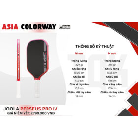 vot pickleball joola perseus iv limited asia 16mm chinh hang