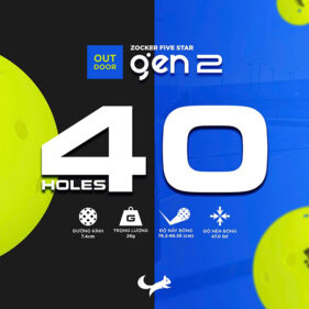bong pickleball zocker five star gen 2 chinh hang 4