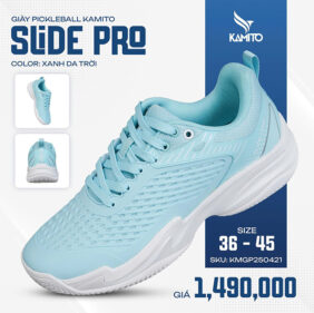 giay pickleball tennis kamito slide pro xanh da troi chinh hang 2