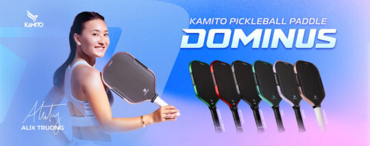 Vợt Vợt Pickleball Kamito Dominus - 16mm - Xanh Lục Bảo - Chính Hãng 1 vot vot pickleball kamito dominus 16mm chinh hang taunvisport