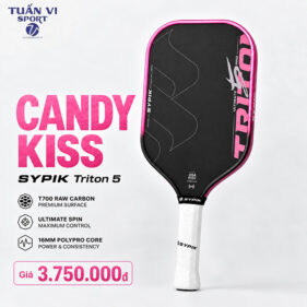Vợt Pickleball Sypik Triton 5 Pro Ultimate New Tones ( Version 3 ) - Candy Kiss - 16mm - Chính Hãng 3 vot pickleball sypik triton 5 pro ultimate new tones version 3 16mm chinh hang 8